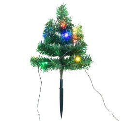 Sentiero Alberi di Natale 6 pz con LED Multicolore 45 cm PVC