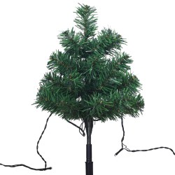 Sentiero Alberi di Natale 6 pz con LED Multicolore 45 cm PVC