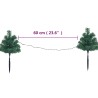 Sentiero Alberi di Natale 6 pz con LED Multicolore 45 cm PVC