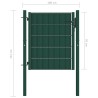 Cancello per Recinzione in PVC e Acciaio 100x81 cm Verde