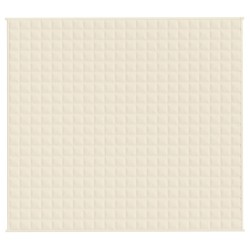 vidaXL Coperta Ponderata Crema Chiaro 200x230 cm 13 kg Tessuto