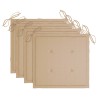 Sedie da Giardino con Cuscini Beige 3 pz Massello di Teak