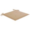 Sedie da Giardino con Cuscini Beige 3 pz Massello di Teak