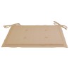 Sedie da Giardino con Cuscini Beige 3 pz Massello di Teak