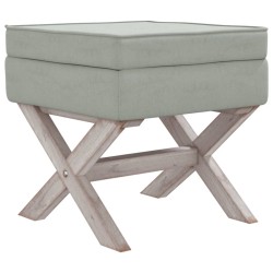 vidaXL Sgabello Portaoggetti Grigio chiaro 45x45x49 cm in Velluto