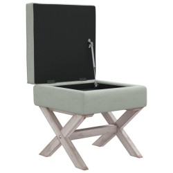 vidaXL Sgabello Portaoggetti Grigio chiaro 45x45x49 cm in Velluto