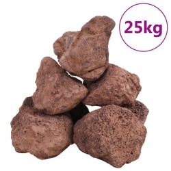 Rocce Vulcaniche 25 kg Rosse 10-30 cm