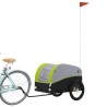 Rimorchio da Bici da Carico Nero e Verde 45 kg in Ferro