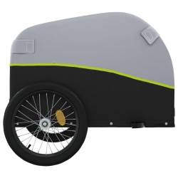 Rimorchio da Bici da Carico Nero e Verde 45 kg in Ferro