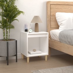 vidaXL Comodino Bianco 40x35x50 cm in Legno ingegnerizzato