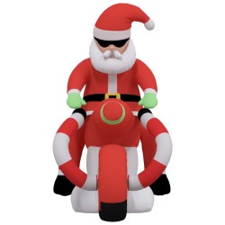 vidaXL Babbo Natale Gonfiabile con LED 156 cm