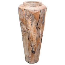 Vaso Decorativo 40x100 cm in Legno Massello di Teak