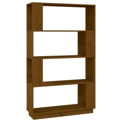 vidaXL Libreria/Divisorio Miele 80x25x132 cm Legno Massello