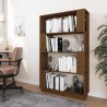 vidaXL Libreria/Divisorio Miele 80x25x132 cm Legno Massello