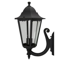 Smartwares Lampione da Giardino a 3 Luci 180 W Nero 220cm CLAS5000.036