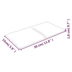 Pannelli Murali 12 pz Viola 30x15 cm Tessuto 0,54 m²