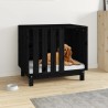 vidaXL Casetta per Cani Nero 70x50x62 cm in Legno Massello di Pino