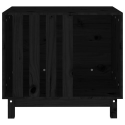 vidaXL Casetta per Cani Nero 70x50x62 cm in Legno Massello di Pino