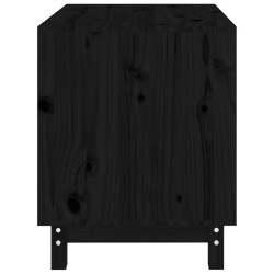 vidaXL Casetta per Cani Nero 70x50x62 cm in Legno Massello di Pino