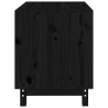 vidaXL Casetta per Cani Nero 70x50x62 cm in Legno Massello di Pino