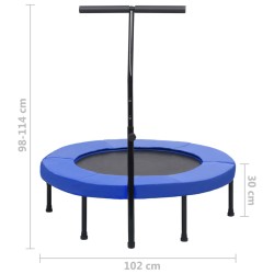 Trampolino da Fitness con Manico e Tappetino di Sicurezza 102cm