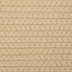 Cestino Portaoggetti Beige e Bianco Ø51x33 cm in Cotone