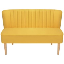 Divano in Stoffa 117x55,5x77 cm Giallo