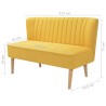 Divano in Stoffa 117x55,5x77 cm Giallo