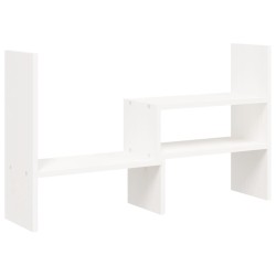 vidaXL Supporto Monitor Bianco (39-72)x17x43 cm Legno Massello di Pino