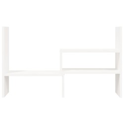 vidaXL Supporto Monitor Bianco (39-72)x17x43 cm Legno Massello di Pino