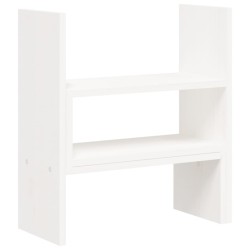 vidaXL Supporto Monitor Bianco (39-72)x17x43 cm Legno Massello di Pino