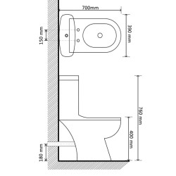 Toilette con Cisterna Bianca