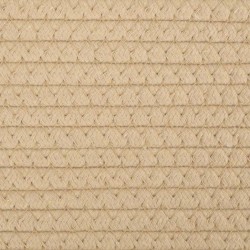 Cestino Portaoggetti Beige e Bianco Ø40x35 cm in Cotone