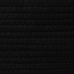 Cestino Portaoggetti con Coperchio Bianco Nero Ø40x35cm Cotone