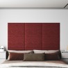   Pannelli Murali 12 pz Rosso Vino 60x30 cm in Tessuto 2,16 m²