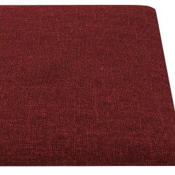   Pannelli Murali 12 pz Rosso Vino 60x30 cm in Tessuto 2,16 m²