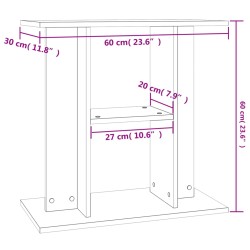 Supporto Acquario 60x30x60cm in Legno ingegnerizzato Grigio Sonoma