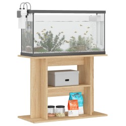 Supporto Acquario 80x35x60cm in Legno ingegnerizzato Rovere Sonoma