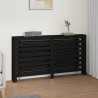 Copertura Termosifone Nera 153x19x84 cm Legno Massello di Pino