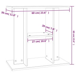 Supporto Acquario 60x30x60 cm in Legno ingegnerizzato Rovere Fumo