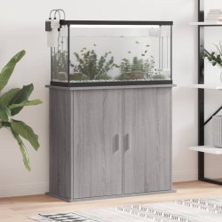 Supporto Acquario 81x36x73cm in Legno ingegnerizzato Grigio Sonoma