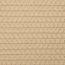 Cestini Portaoggetti 2pz Beige e Bianco Ø24x18 cm in Cotone