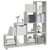 Libreria a Scala Grigio Cemento 142 cm in Legno ingegnerizzato