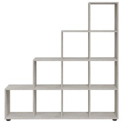 Libreria a Scala Grigio Cemento 142 cm in Legno ingegnerizzato