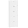 vidaXL Scarpiera Bianco Lucido 59x17x169 cm in Legno ingegnerizzato