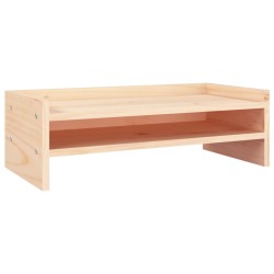 vidaXL Supporto per Monitor 50x24x16 cm in Legno Massello di Pino