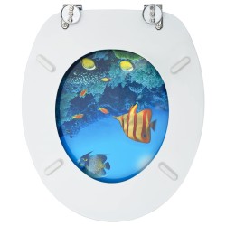 vidaXL Tavolette WC con Coperchi 2 pz in MDF Design Fondo Mare