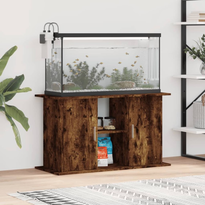 Supporto Acquario 101x41x58 cm in Legno ingegnerizzato Rovere Fumo