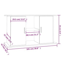 Supporto Acquario 101x41x58 cm in Legno ingegnerizzato Rovere Fumo