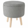 Home&Styling Sgabello Portaoggetti Ø35x40 cm Grigio Chiaro